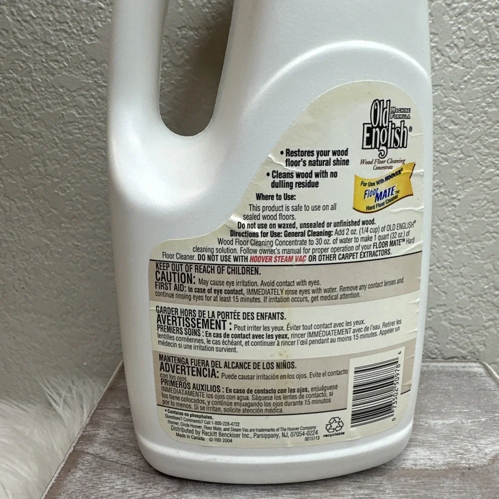 $31 🌙 Hoover‎ Old English Floormate Machine Formula Wood Floor Cleaner 64oz